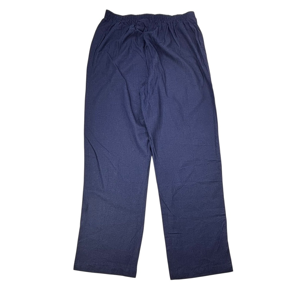 Woman Within 20W Tall Womens Blue Linen Blend‎ Elastic Waist Pull On Pants NWOT - Picture 13 of 13